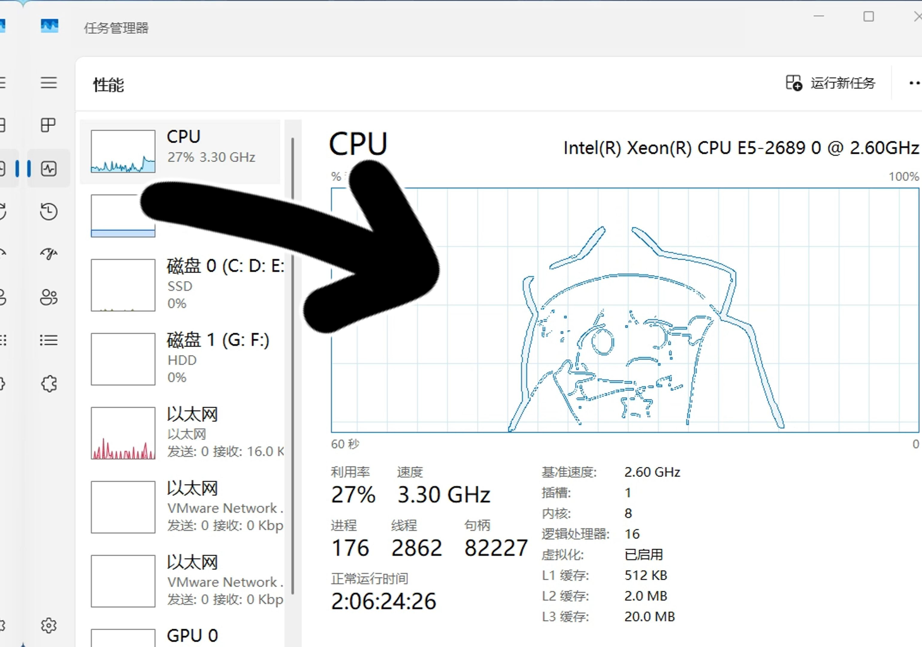 任务管理器cpu基准速度