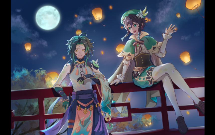 "偶尔,也把面具摘下吧"魈温友情向,绘画过程