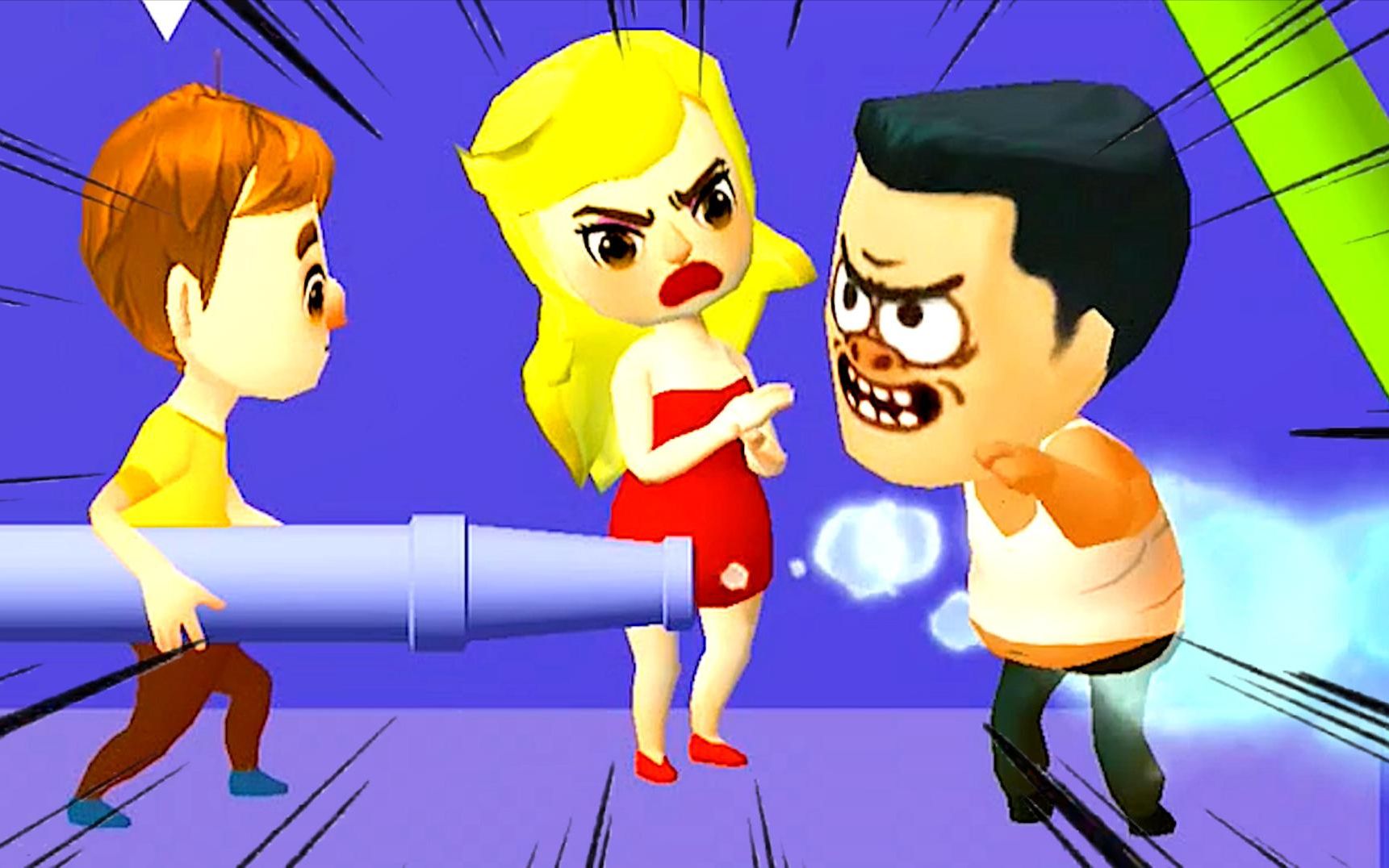 救救女朋友 :为了能和女朋友约会,聪明的小哥哥用水枪冲跑坏蛋