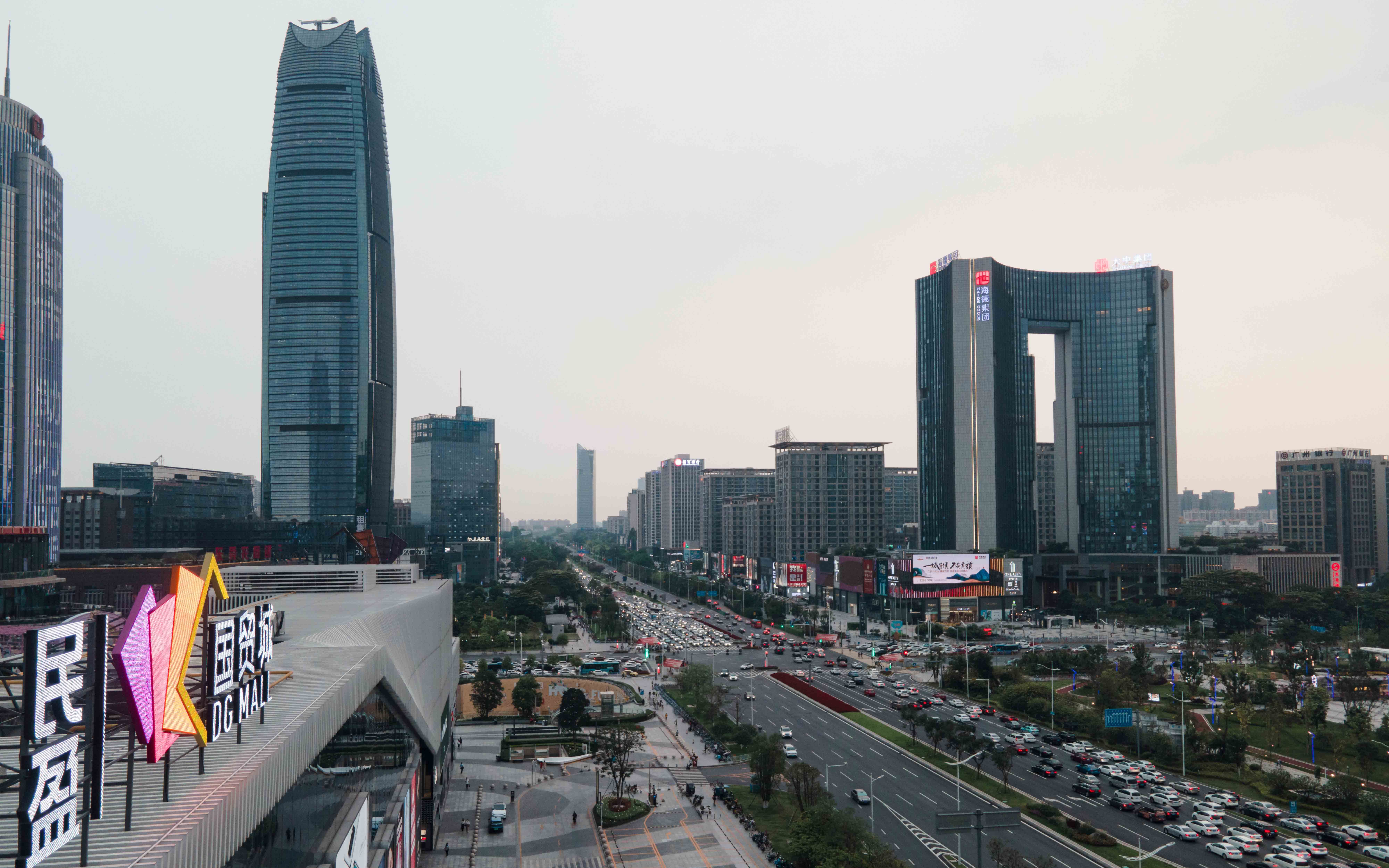 mavic air 2 东莞南城cbd航拍 运镜初体验_哔哩哔哩_bilibili