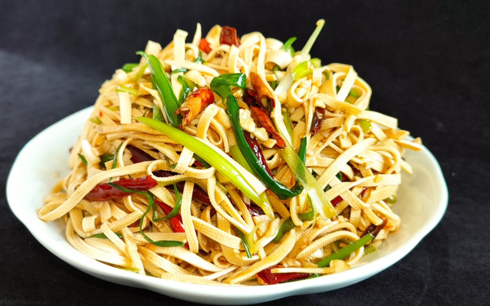 香葱豆腐丝,爽口开胃小拌菜