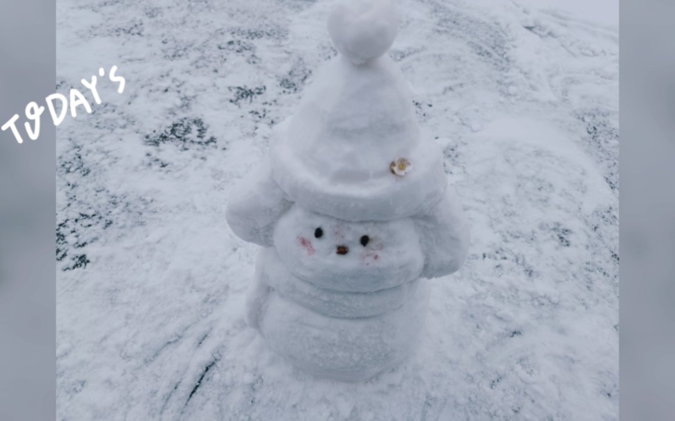 堆雪人!好可爱 我的雪人宝宝天下第一可爱!