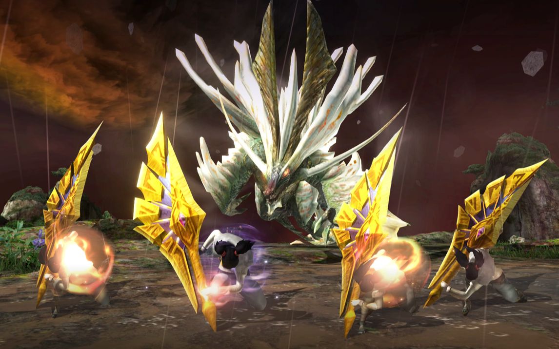 4大剑侠同步狩猎岚龙