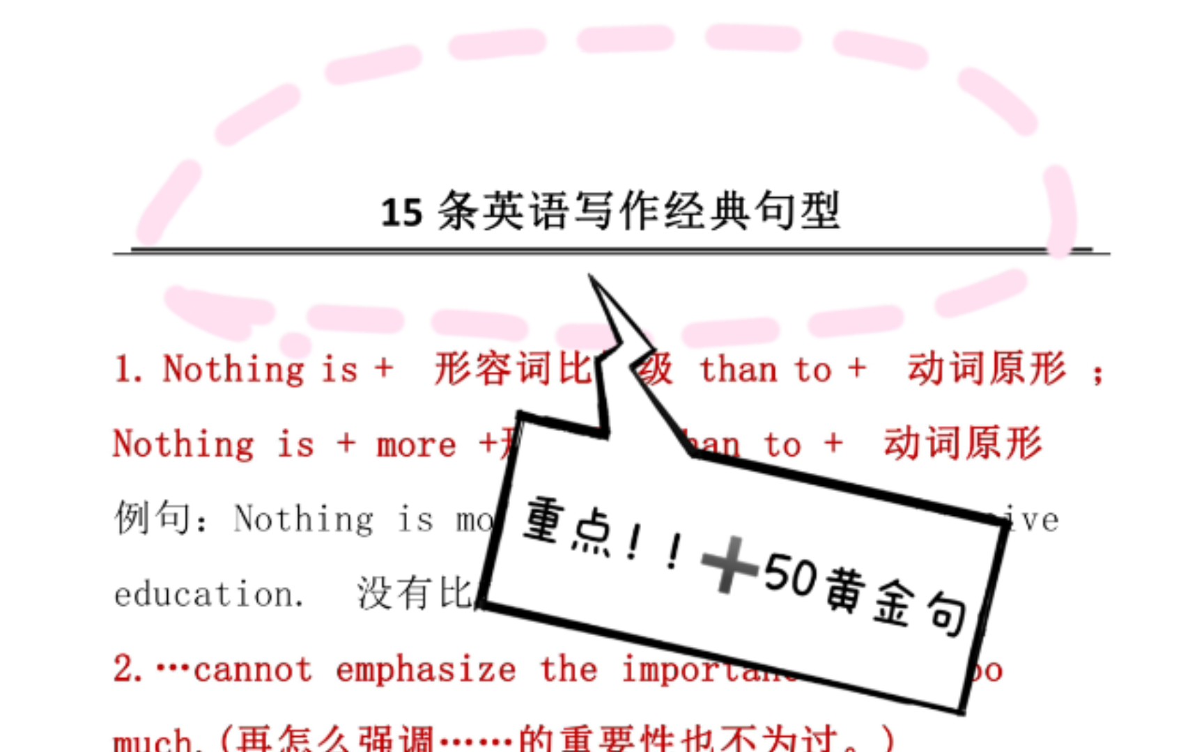 英语作文/经典句型,作文满分𐟒肋”哩哔哩bilibili