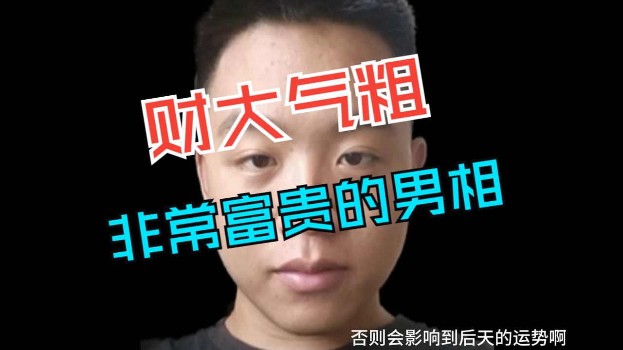 财大气粗,十分富贵的男相哔哩哔哩bilibili