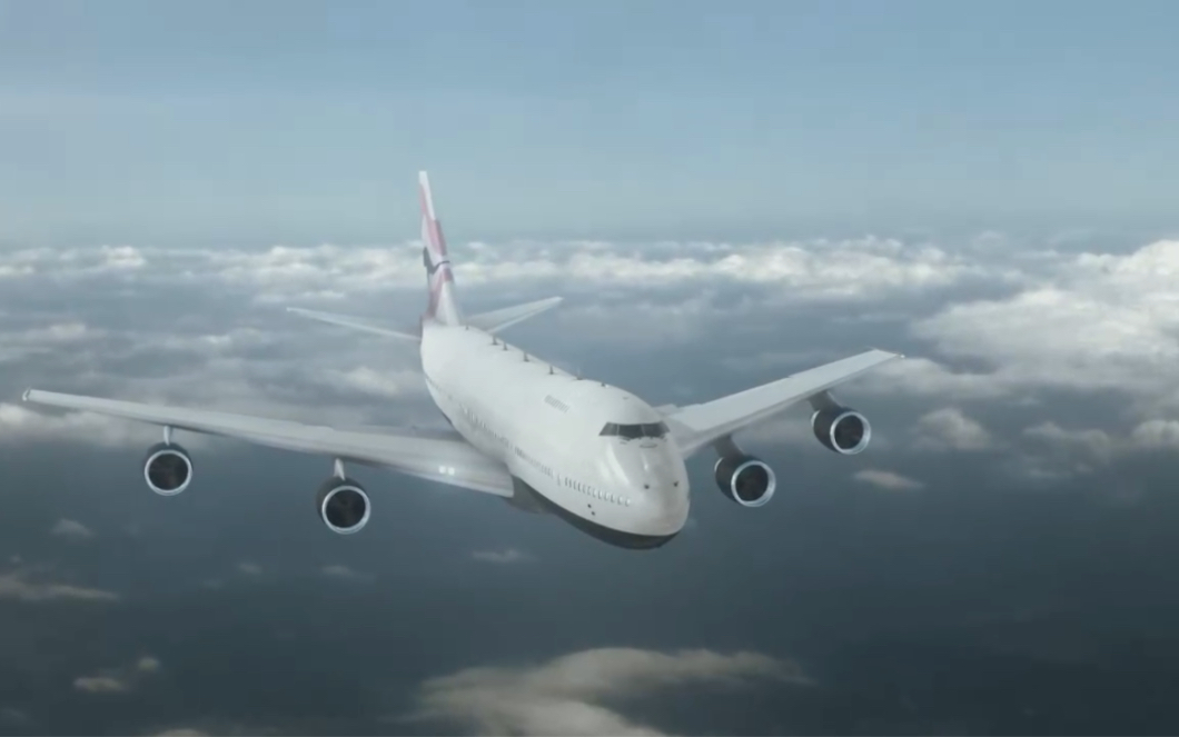 天空中飞机的特效