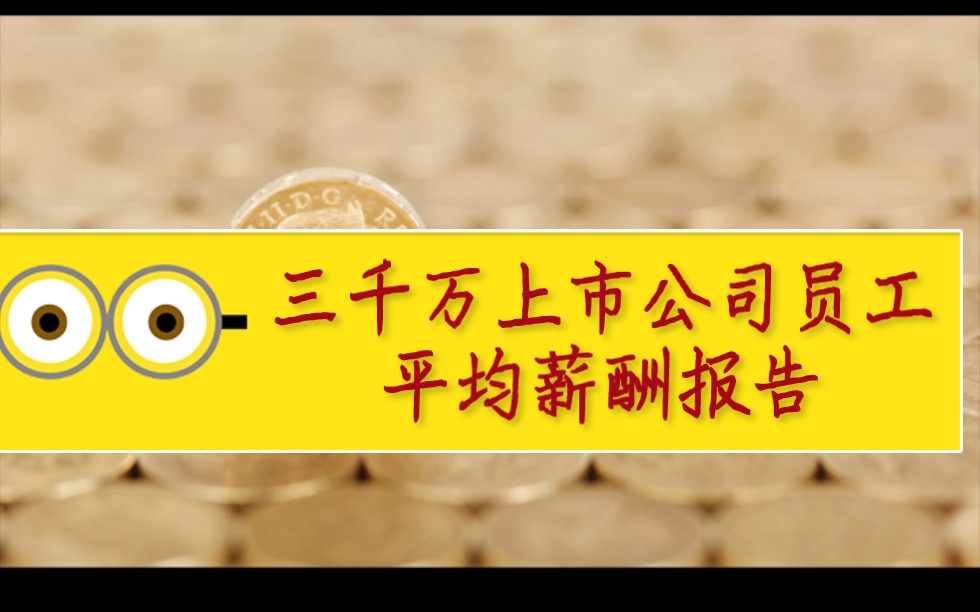 大数据下的国内上市公司3000万员工年薪:证券平均年薪67万居首;央企是民企的两倍;8家公司员工平均年薪超100万哔哩哔哩bilibili