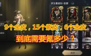 Descargar video: 第五人格：9个金皮，15个紫皮，6个金挂的新号，你猜氪了多少？