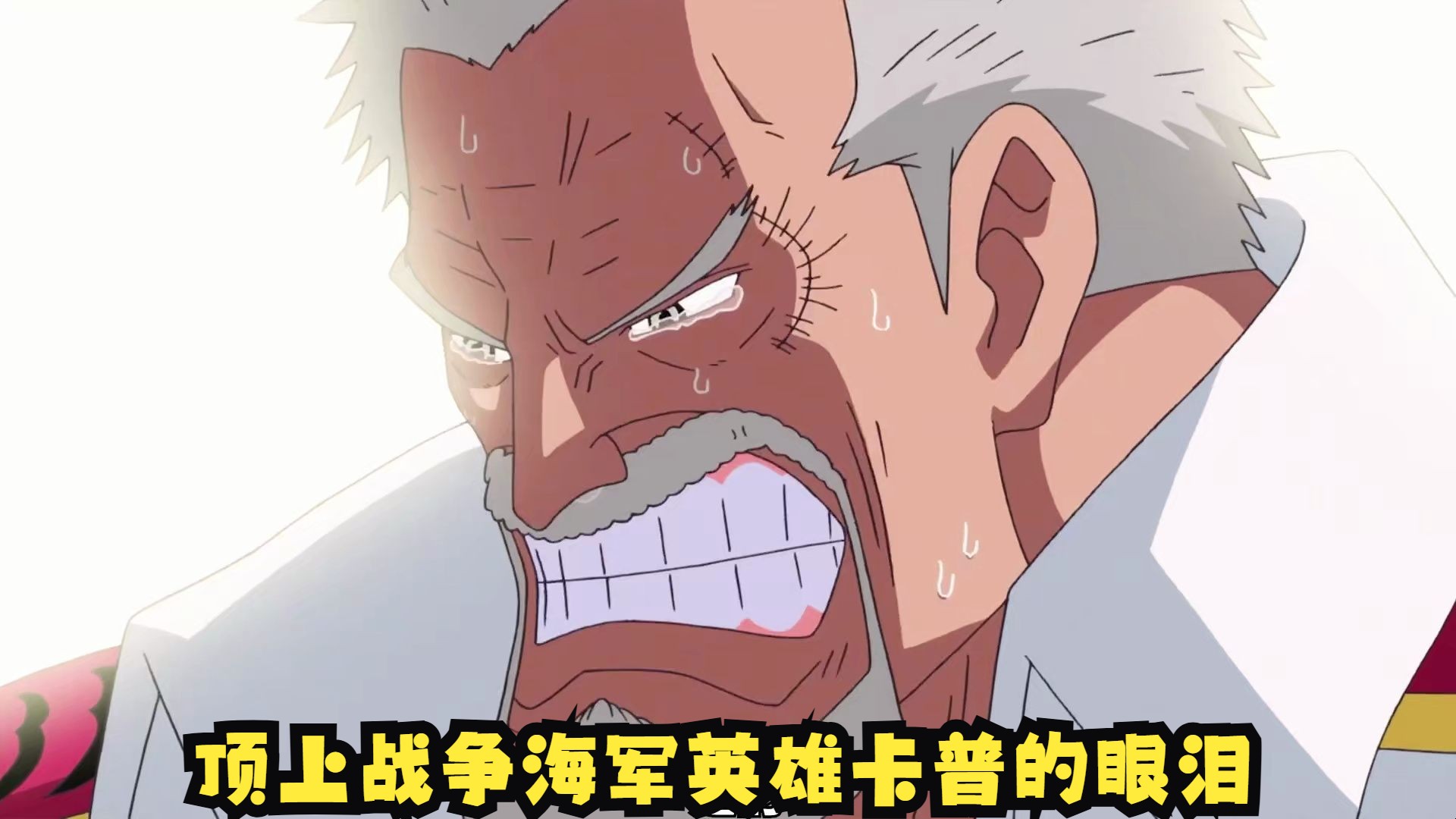 顶上战争海军英雄卡普的眼泪,路飞从天而降营救艾斯