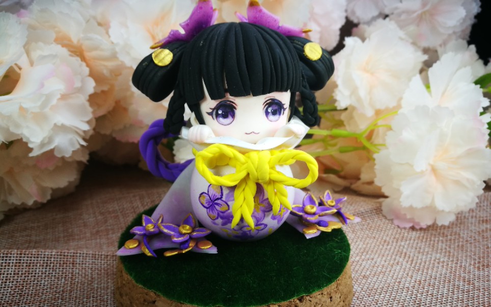 【超轻粘土】谁掉的一只丁香结小乔–午睡猫手作