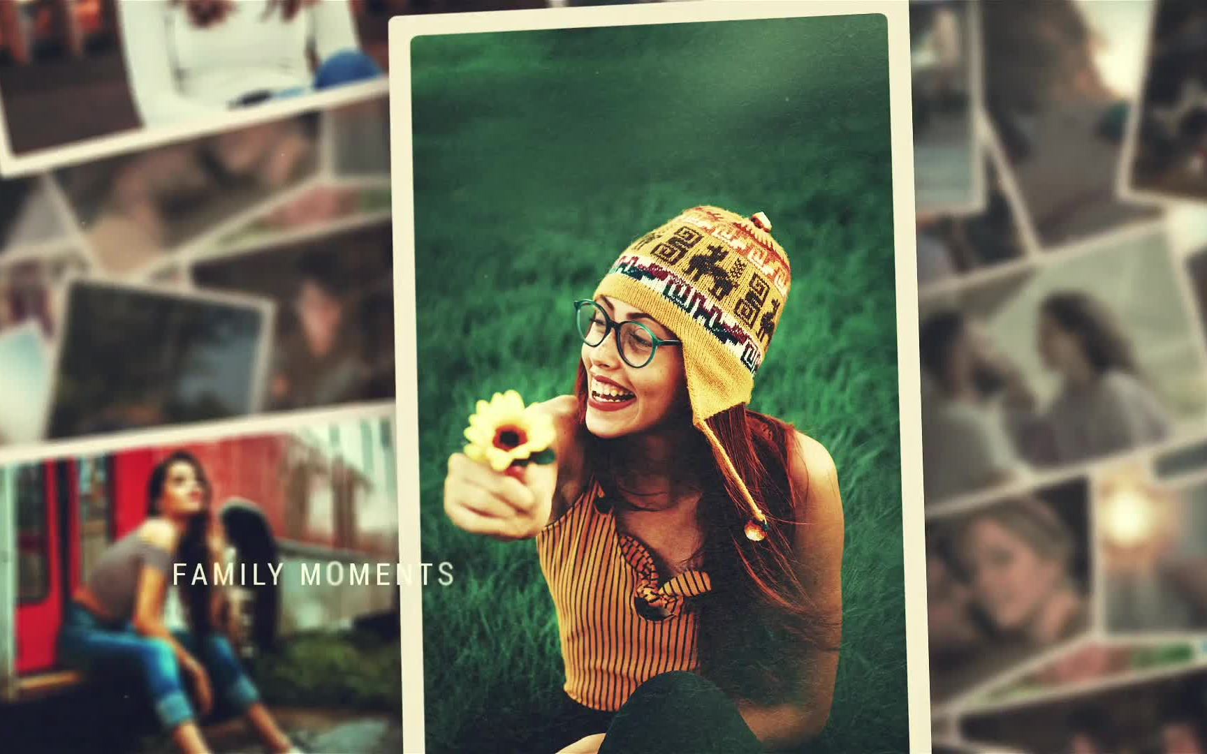 ae模板-回忆浪漫缓慢特效的幻灯片视频相册视频同学聚会视频家庭影集