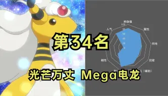 mega宝可梦综合排行榜，第34名 mega电龙