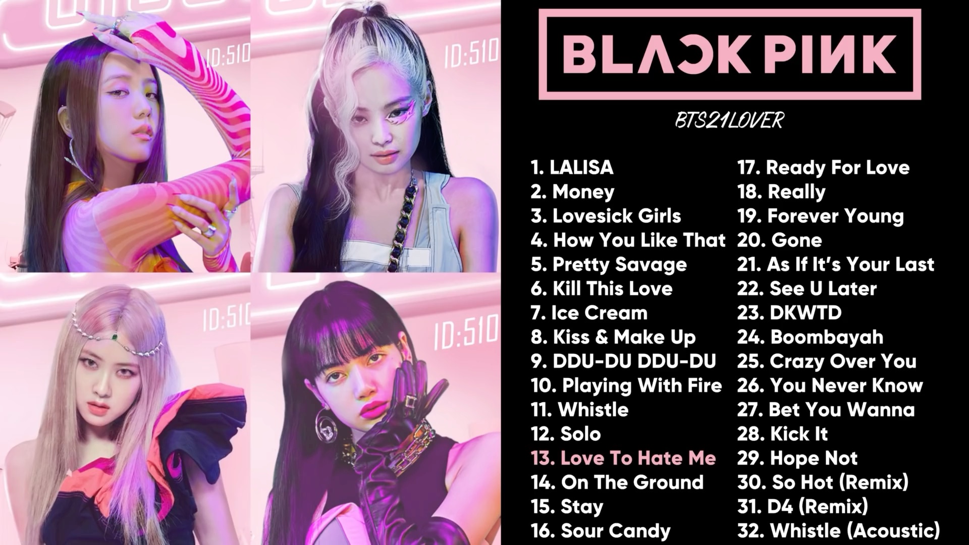 【BLACKPINK】全部无损音质歌曲合集丨FULL PLAYLIST 2021 BEST SONGS UPDATED哔哩哔哩bilibili