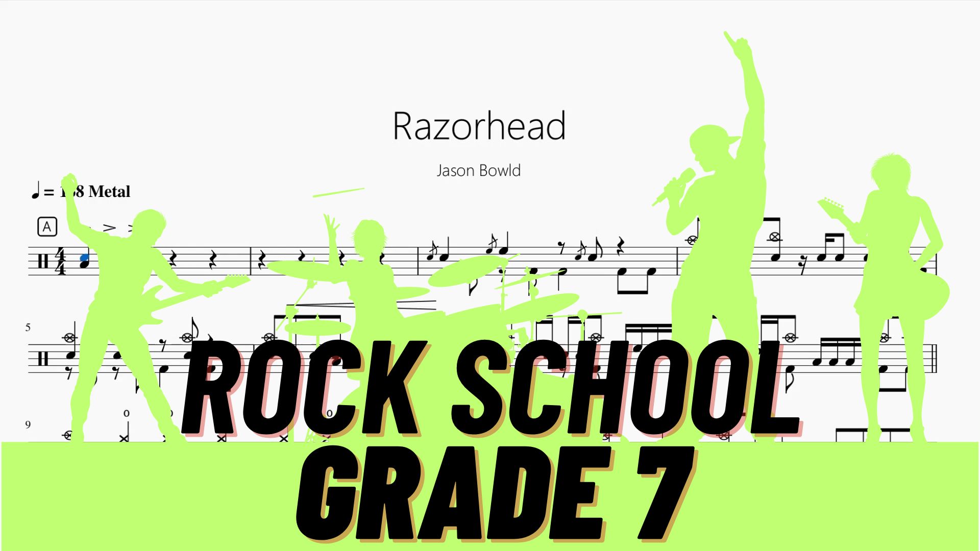 [图]Razorhead【Rock school Lv7】动态鼓谱