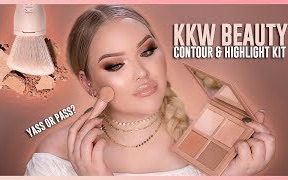 ✭美国彩妆站✭KIM KARDASHIAN KKW BEAUTY  POWDER CONTOUR & HIGHLIGHT KIT REVIEW!Nikki哔哩哔哩bilibili