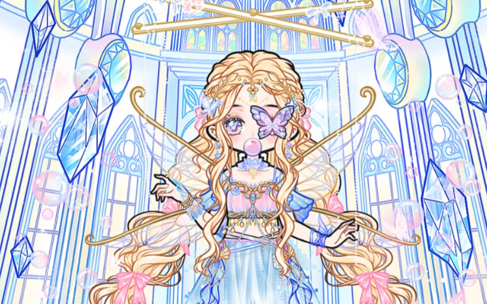 【装扮少女】【yw】"梦幻甜美的蝴蝶精灵"换装搭配视频243