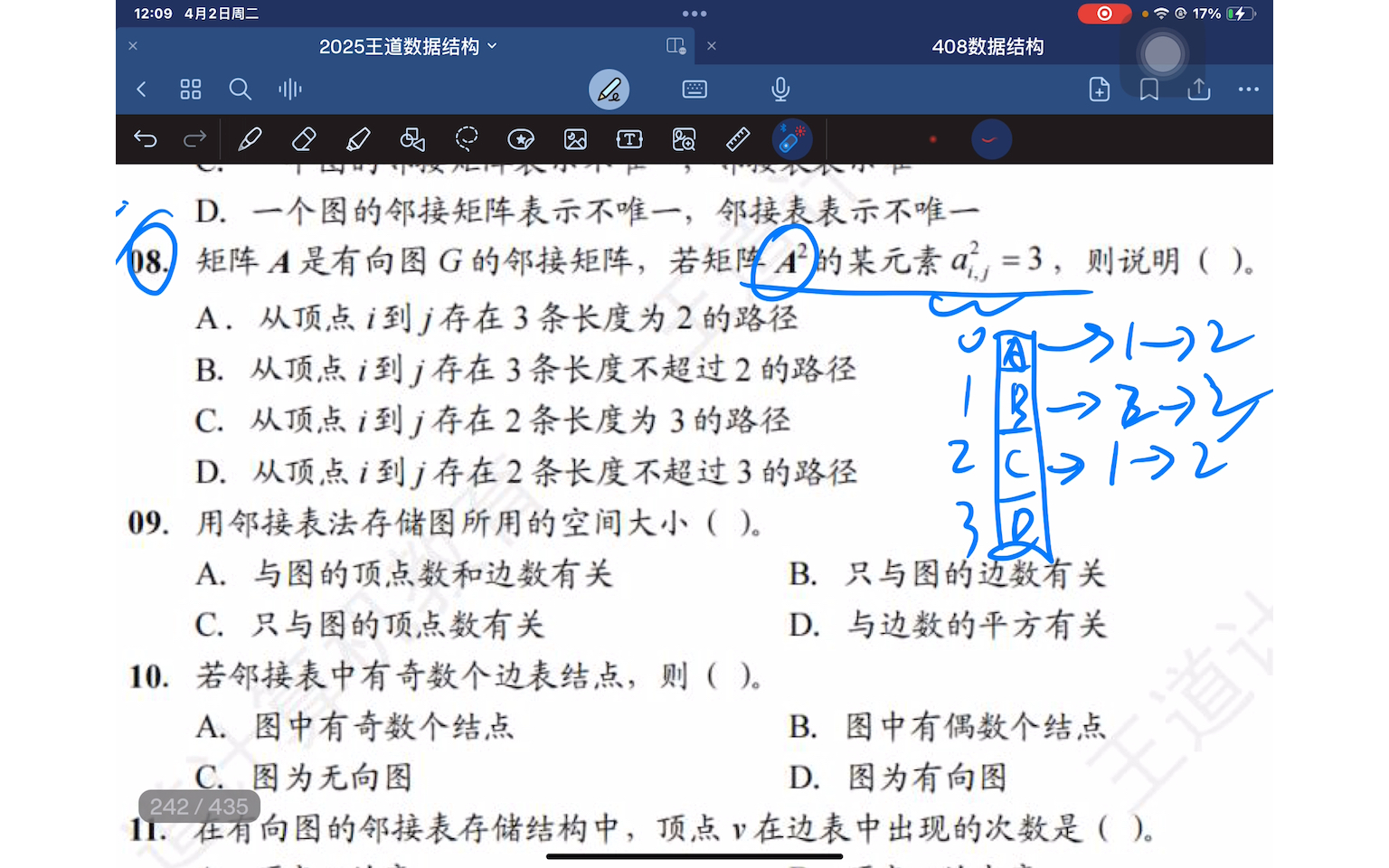 王道【数据结构】6ⷲ6(118),图的存储结构,邻接多重表无向图,十字链表有向图哔哩哔哩bilibili