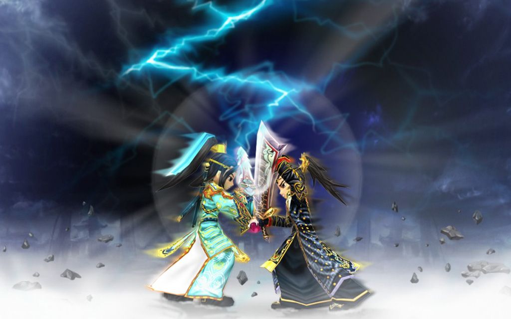 热血江湖手游:世界boss战.