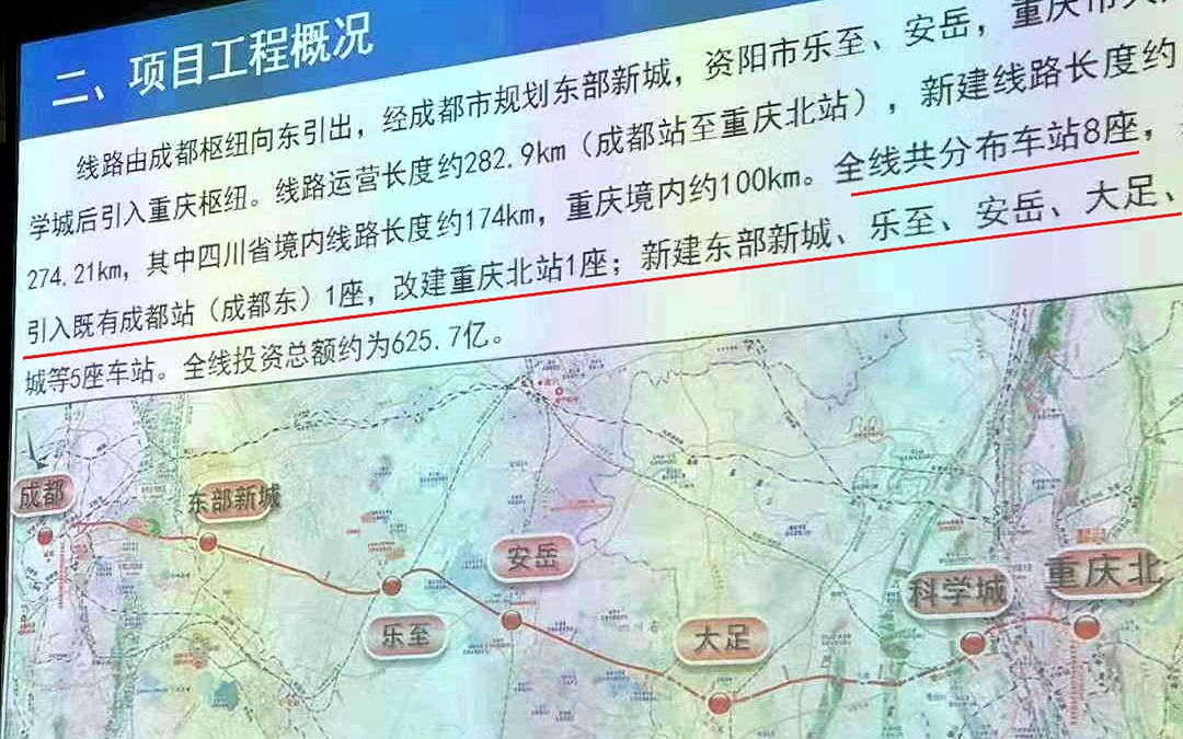 成都到重庆的中线高铁,官媒今给出线路走向,资阳或将县县通高铁哔哩哔哩bilibili