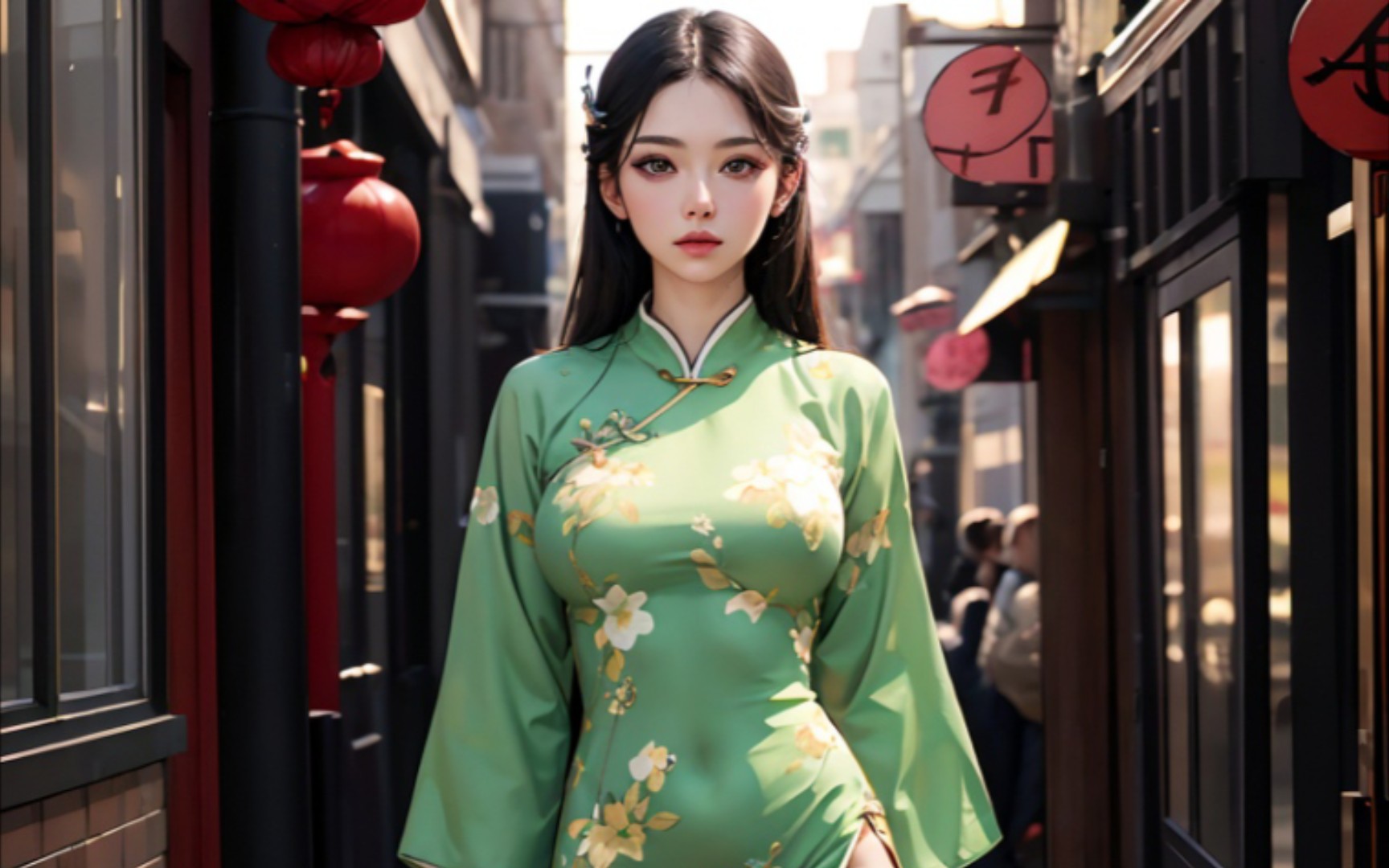 ai绘画之古风旗袍