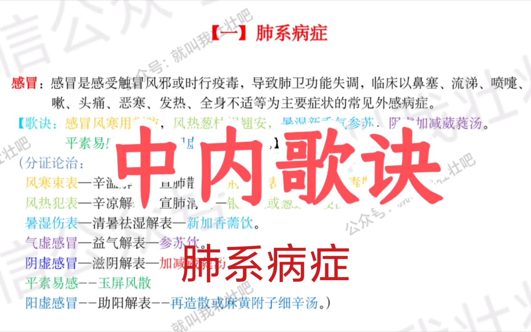 【中内】中内病证歌诀及释义,快速记住中医内科学病证的病因病机和临床表现,以及证治歌诀.哔哩哔哩bilibili