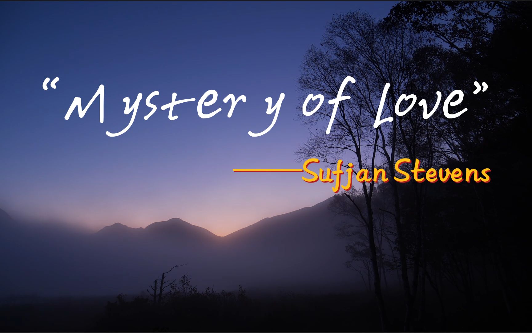 [图]“此生若已无话可说，那么最后一次，请以你的名字呼唤我。”—《Mystery of Love》