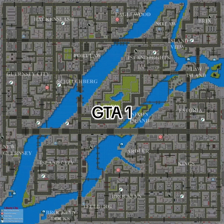 【gta历代地图】从最初的 gta 2d 时代到如今以假乱真的游戏画面,gta