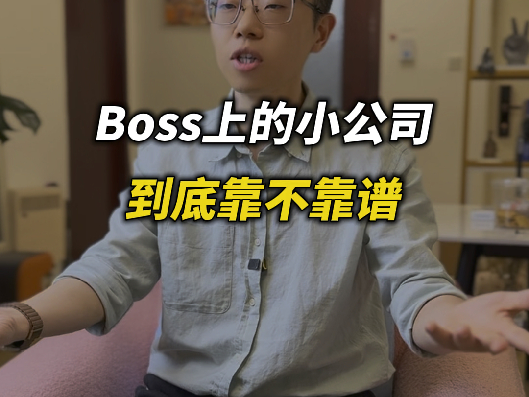 Boss上的小公司,到底靠不靠谱?哔哩哔哩bilibili