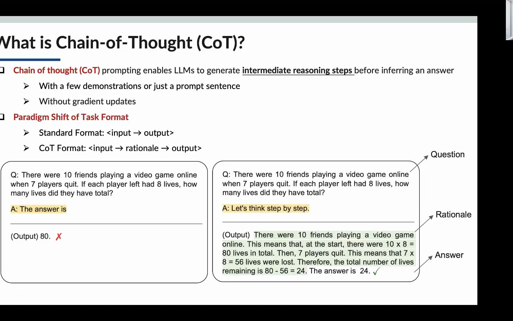 chain-of-thought reasoning in language models 语言模型中的思维链