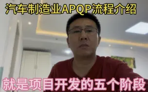 Video herunterladen: 汽车制造业APQP流程介绍，就是项目开发的五个过程，没什么高大上