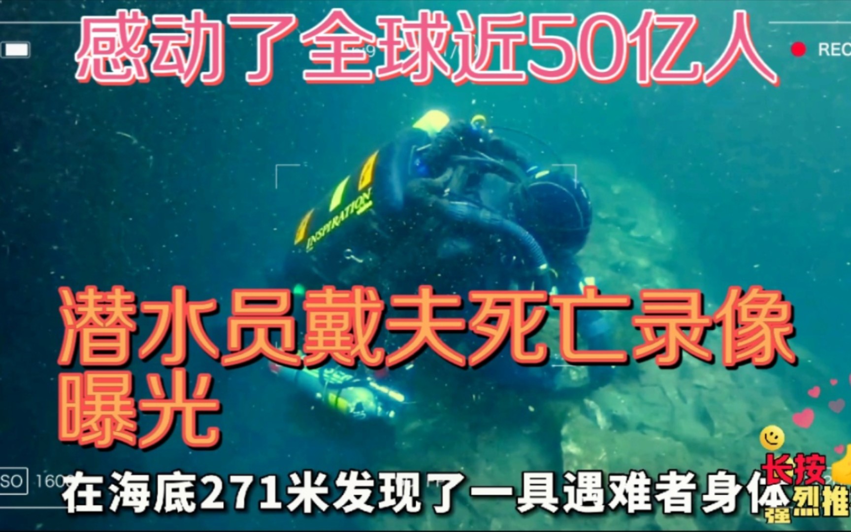 [图]感动了全球近50亿人！潜水员戴夫死亡录像曝光，生命最后一次潜水，背后真相令人动容！