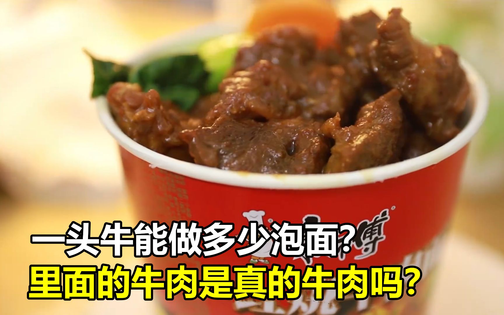 一头牛,可以制作多少康师傅红烧牛肉面?牛肉是真的牛肉吗?哔哩哔哩bilibili