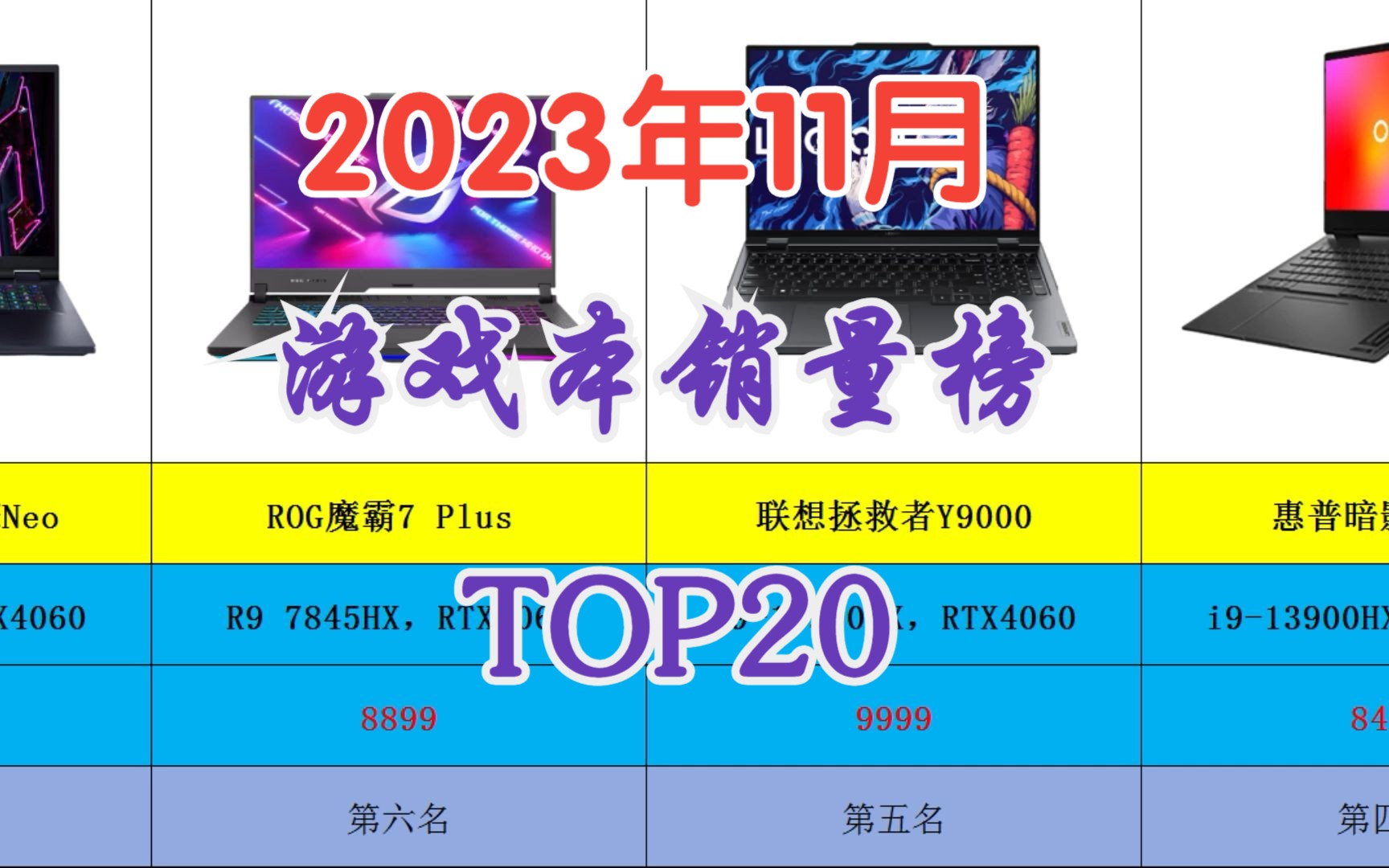 【游戏本热销榜】2023年11月京东游戏本热卖榜排行前20名 您心仪的游戏本上榜了吗哔哩哔哩bilibili