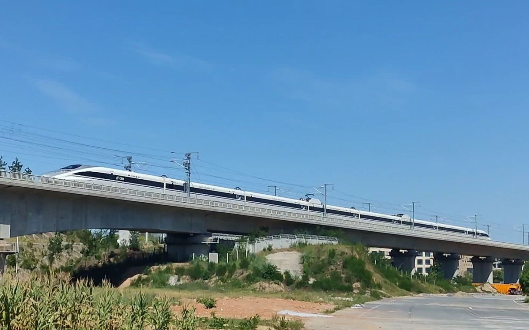 太局太段crh380a担当g3209次(太原南-贵阳北)通过郑渝高铁湖北南漳段