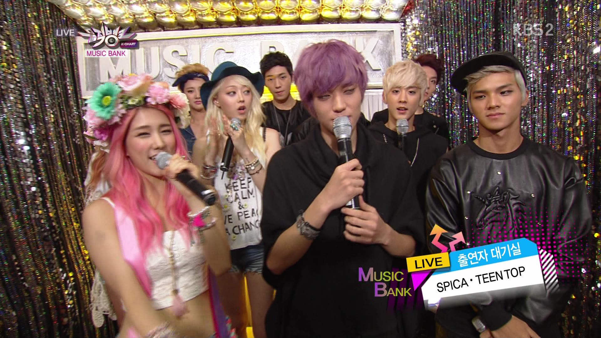 [图]130830 KBS Music Bank-TEEN TOP + SPICA - Waiting Room