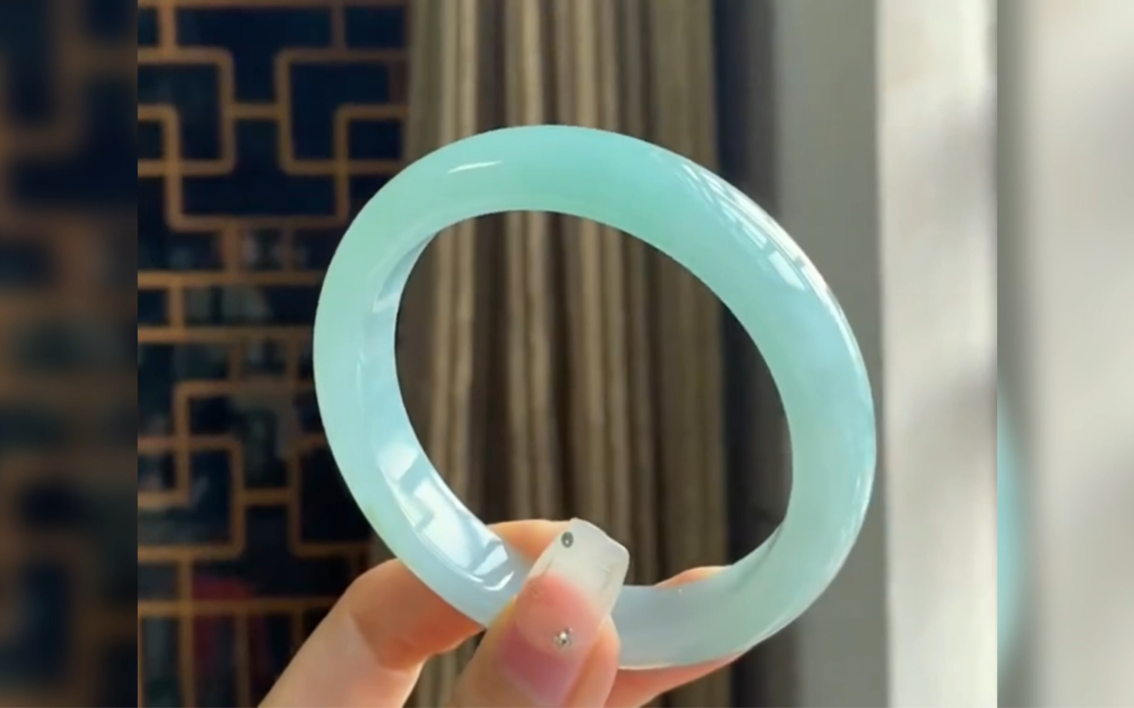 晴蓝半山水手镯!