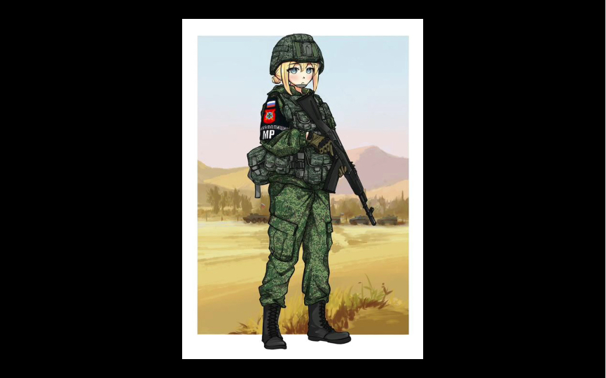 苏联女兵二次元头像图片