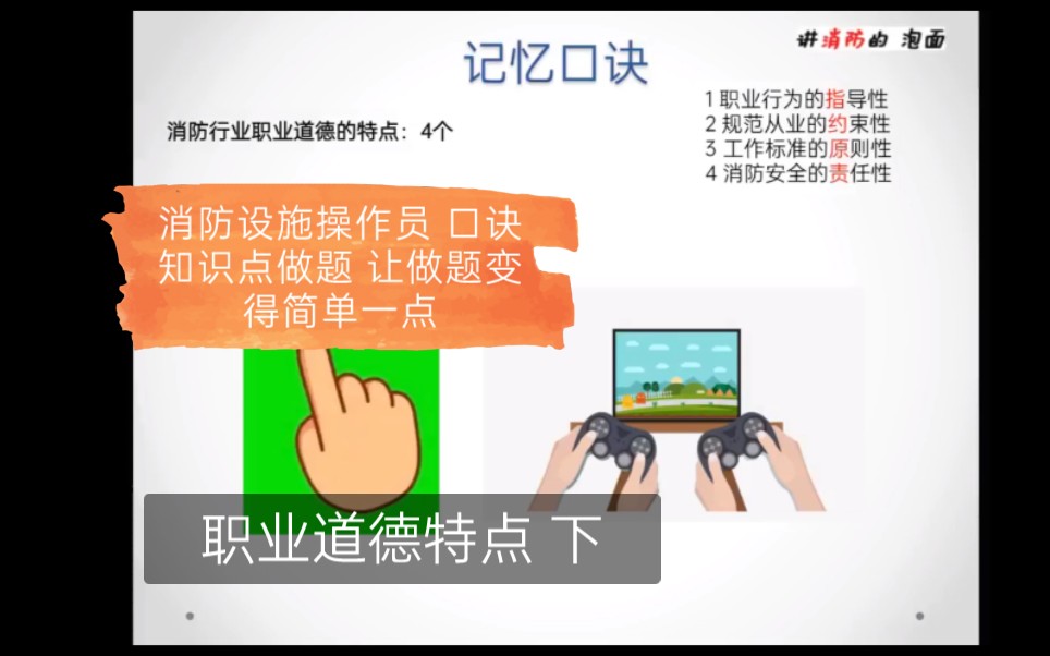 消防设施操作员 口诀知识点做题 让做题变得简单一点 职业道德特点 下哔哩哔哩bilibili