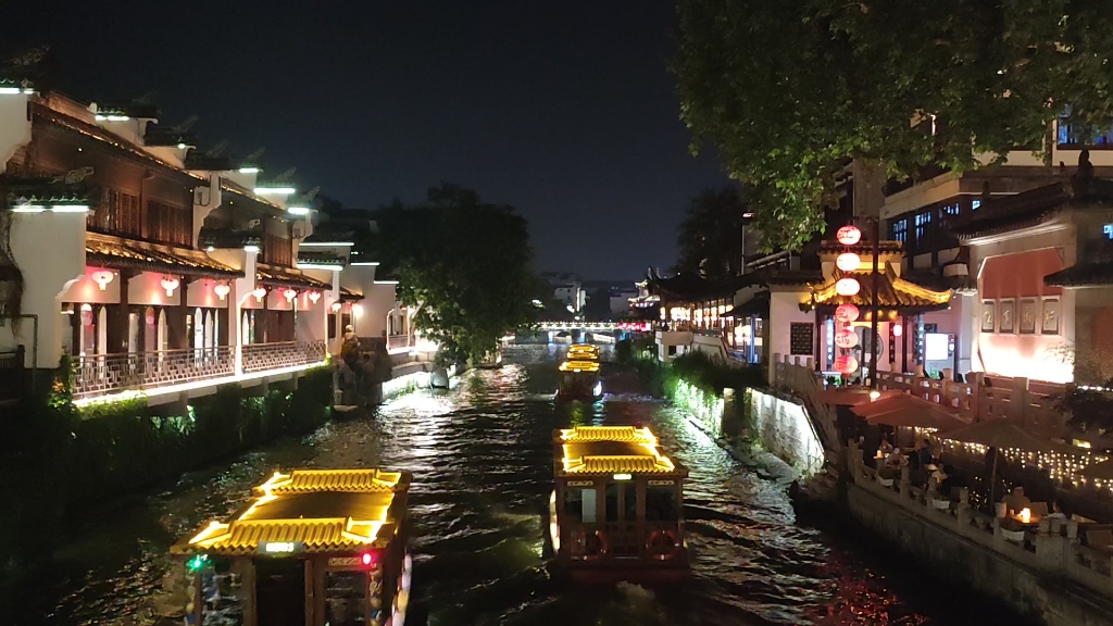 南京秦淮河夜景照片图片