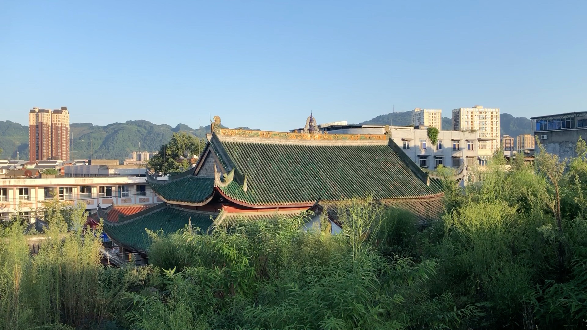 落日楼头,蒲江文庙的秋