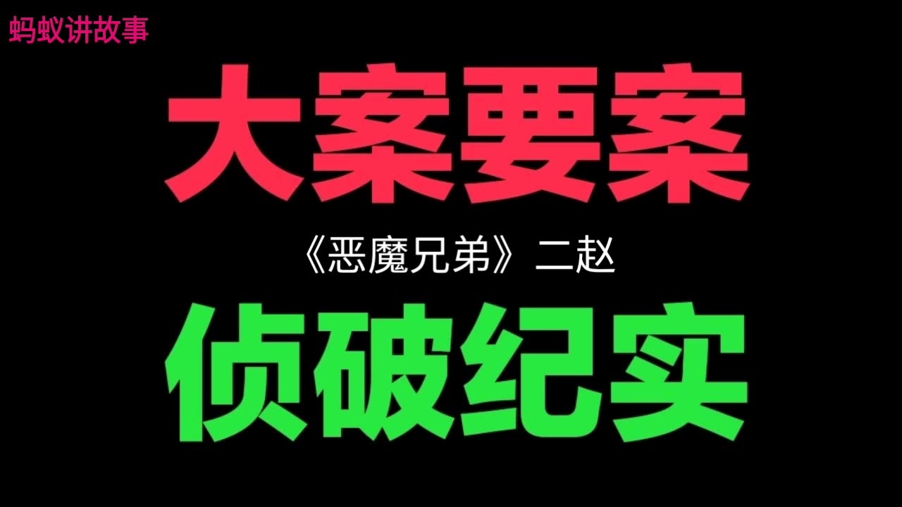 [图]《恶魔兄弟》二赵，大案，要案，破案，天网恢恢，疏而不漏，侦破