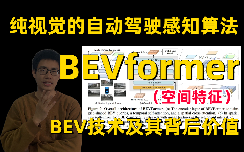 纯视觉的自动驾驶感知算法:BEV特征空间bevformer万字解读,2小时带你看懂BEVFormer技术及其背后价值哔哩哔哩bilibili