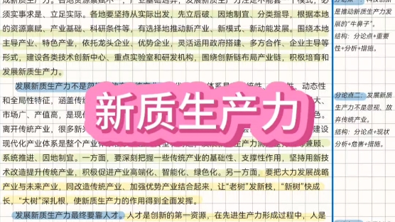 人民日报每日精读(3.07):用好“因地制宜”发展新质生产力的方法论哔哩哔哩bilibili