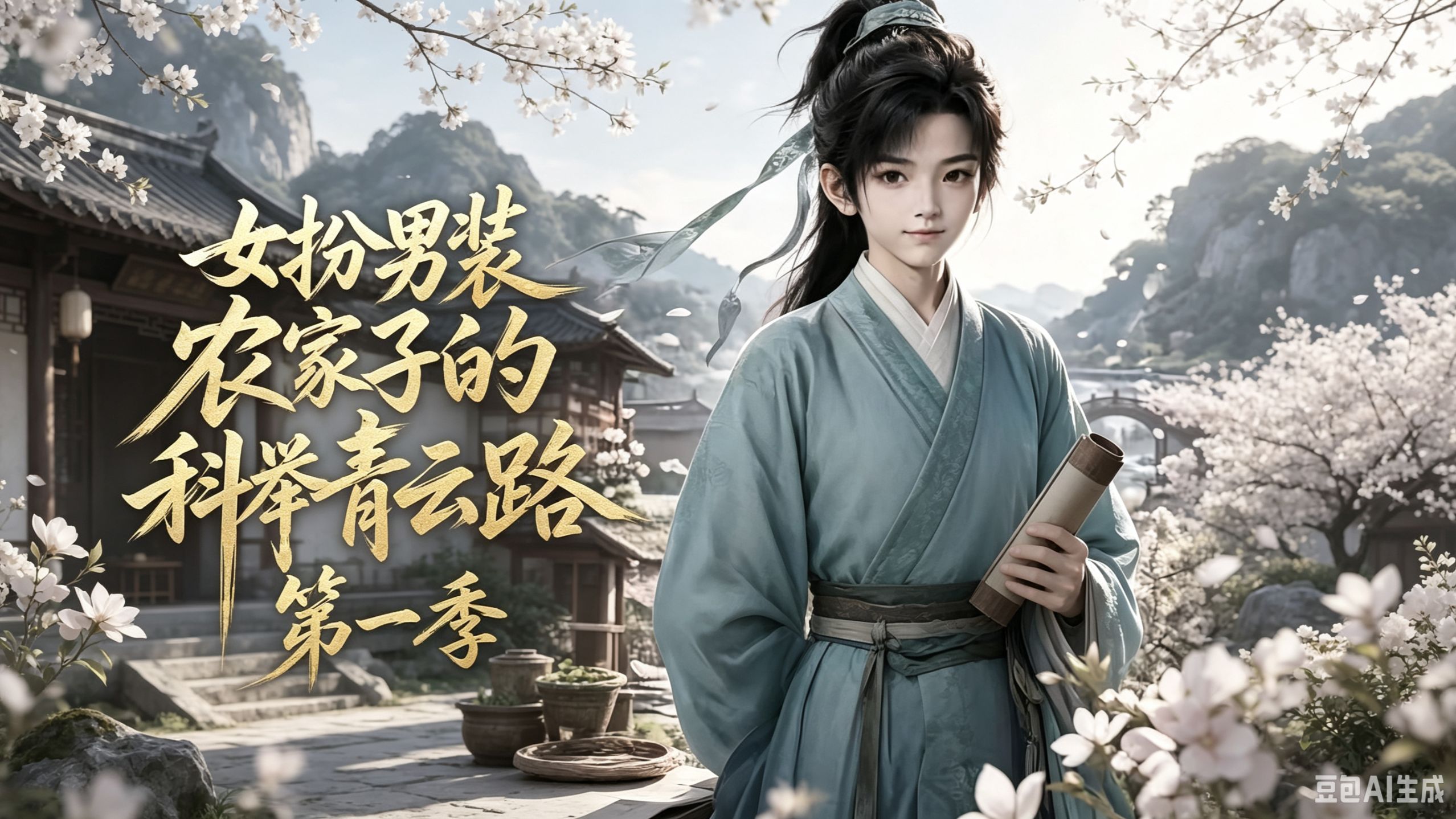 【女扮男装，农家子的科举青云路P1】 圣朝年间，应封府武连镇大羊村的农户谢家接连遭遇变故，家中男丁先后离世，只剩祖母张氏、母亲林氏和两个年幼的姐姐相依为命。女主