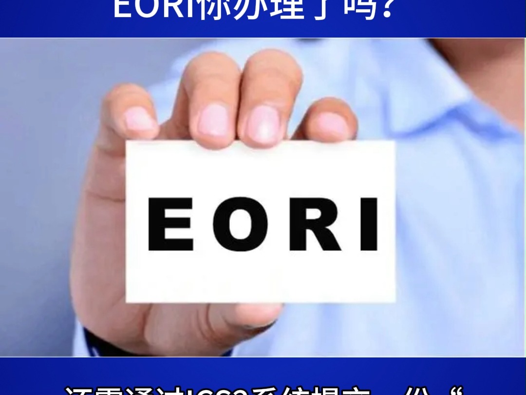 新ENS到来,EORI办理须知!哔哩哔哩bilibili