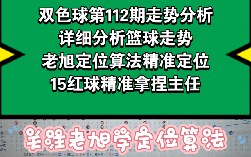 双色球第112期走势分析详细分析篮球走势老旭定位算法精准定位15红球精准拿捏主任哔哩哔哩bilibili