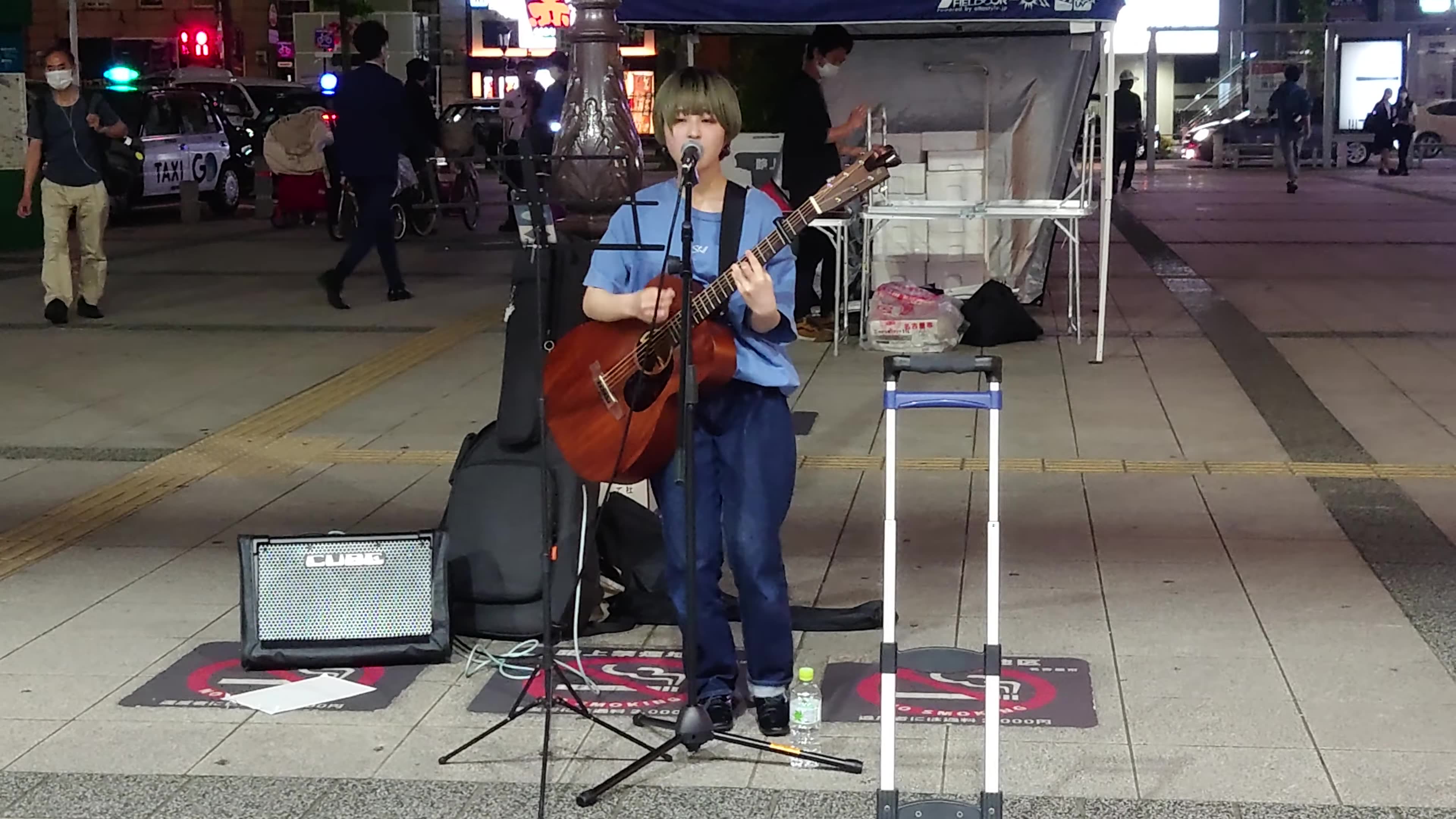 [图]【椎名林檎】丸の内サディスティック 街头吉他弹唱 Covered by Hatsune(初音) 金山駅南口広場