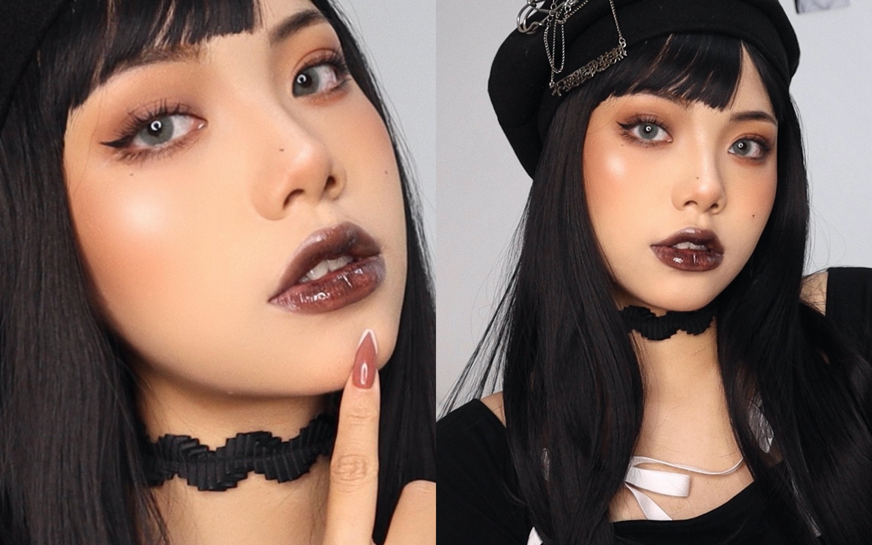 黑黄皮可盐可甜的的秋冬日常小烟熏妆容