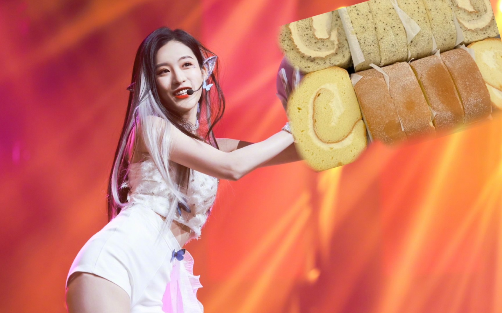 孙芮舞台打算带山姆瑞士卷上台