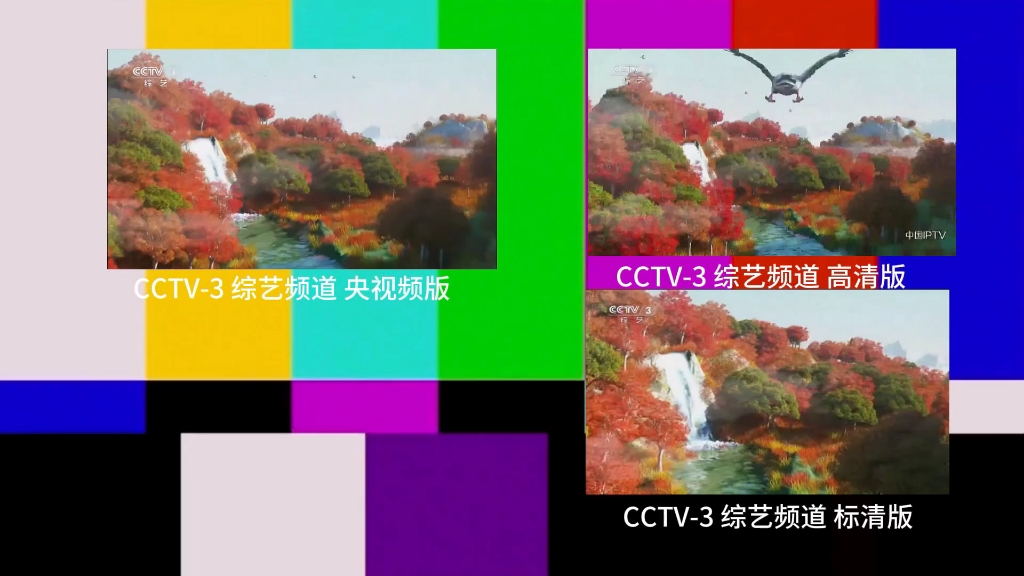 [图]【广播电视 同屏对比】CCTV-3 综艺频道 艺览万象之美 ID高标清加+央视频对比